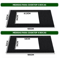 Balcão Para Forno E Cooktop 4 5 Bocas Cozinha Com Gaveta - Freijo/chumbo - 3