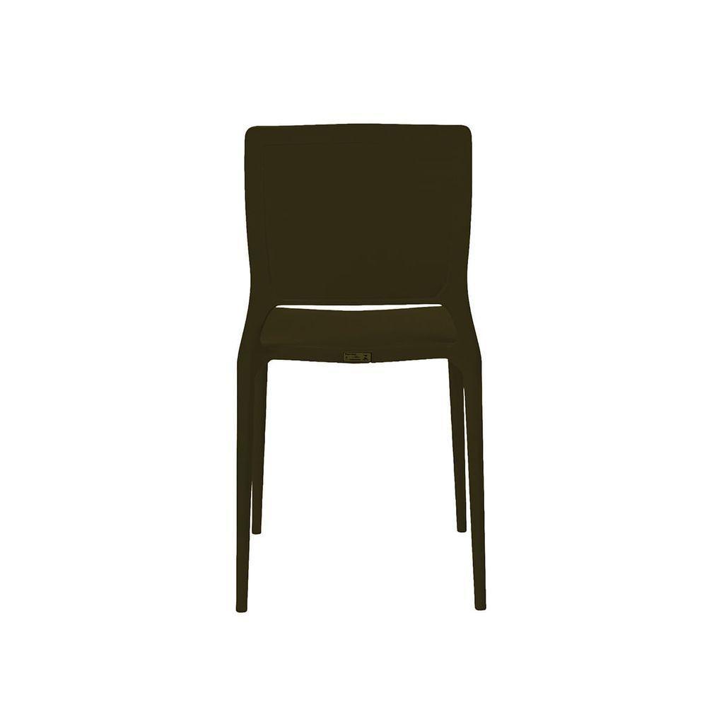 Cadeira Empilhável Urano Bronze Em Polipropileno - 4