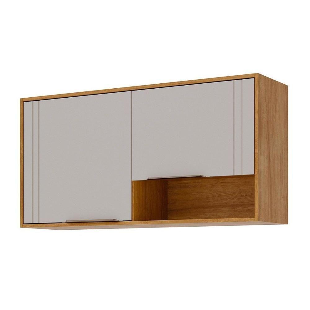 Armário Aéreo P- Cozinha Aurea C- 2 Portas 120cm Cinamomo-off White - Mgm - 1