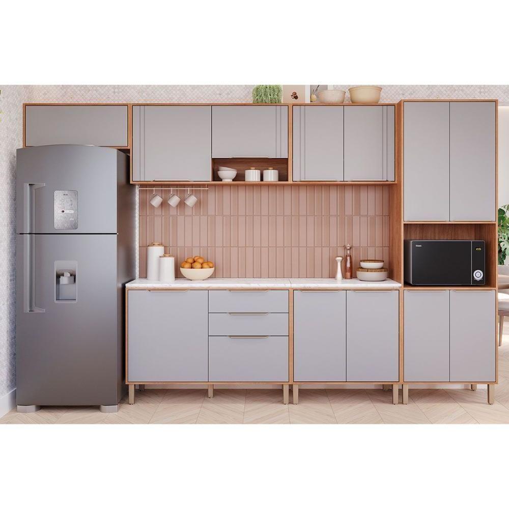 Armário Aéreo P- Cozinha Aurea C- 2 Portas 120cm Cinamomo-off White - Mgm - 7