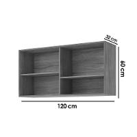 Armário Aéreo P- Cozinha Aurea C- 2 Portas 120cm Cinamomo-off White - Mgm - 2