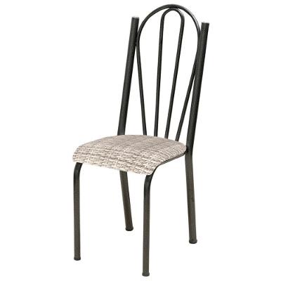 Cadeira Tubular America 021 Cromo Preto Assento Rattan Artef Rattan