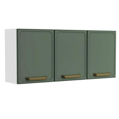 Armário Aéreo P- Cozinha Bella C- 3 Portas 120cm Verde - Bertolini