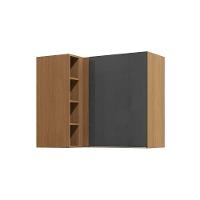 Armário Aéreo P- Cozinha Canto Reto Vibra T652 C- 1 Porta 98cm Canela-grafite Lacca - Kappesberg - 1