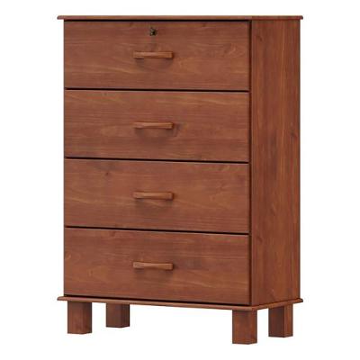 Comoda 4 Gavetas Madeira Maciça 79 Cm 1138 Imbuia Milani Store Imbuia