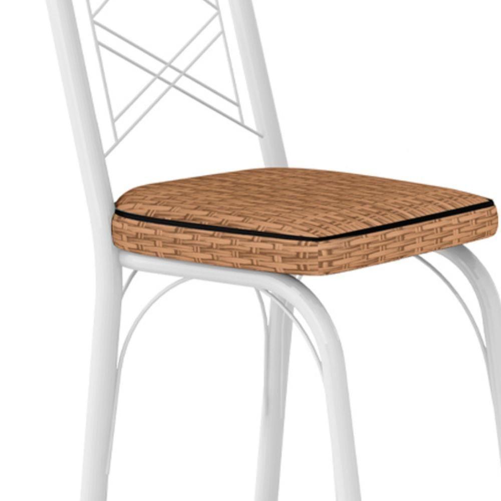 Cadeira Tubular Europa 143 Branco Assento Rattan Artef Rattan - 4