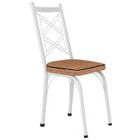 Cadeira Tubular Europa 143 Branco Assento Rattan Artef Rattan - 1