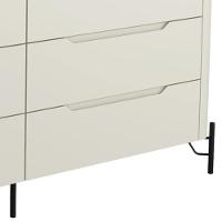 Cômoda Para Quarto Closet Orgânica 6 Gavetas Pés Industrial Preto Bliss I03 Luna - Lyam Decor - 5