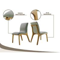 Conjunto 4 Cadeiras Concha Dubai Madeira Maciça E Tecido Mel-verde - 2