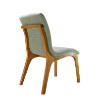 Conjunto 4 Cadeiras Concha Dubai Madeira Maciça E Tecido Mel-verde