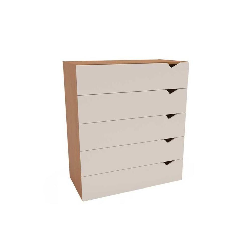 Cômoda Casal Porto C- 5 Gavetas Freijo-creme - Politorno - 1