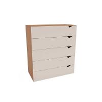 Cômoda Casal Porto C- 5 Gavetas Freijo-creme - Politorno - 1