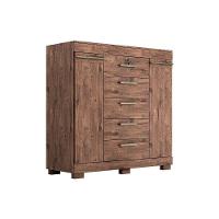 Cômoda Casal 2 Portas E 5 Gavetas Diana Nature-off White - Acp - 5