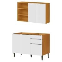 Armario Aereo E Balcao Para Pia 120 Cm Cinamomo Branco Armoveis Cinamomo Branco - 1