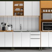 Armario Aereo E Balcao Para Pia 120 Cm Cinamomo Branco Armoveis Cinamomo Branco - 2