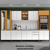 Armario Aereo E Balcao Para Pia 120 Cm Cinamomo Branco Armoveis Cinamomo Branco - 8