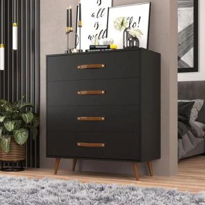 Comoda 4 Gavetas Padua Preto