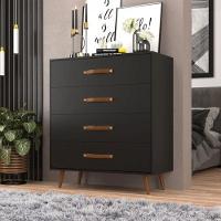 Comoda 4 Gavetas Padua Preto - 1