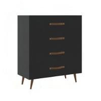 Comoda 4 Gavetas Padua Preto - 2