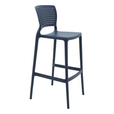 Cadeira Tramontina Serena Alta Bar Em Polipropileno E Fibra De Vidro Azul Navy Tramontina