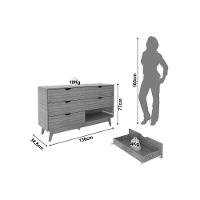 Cômoda Casal Cm8044 6 Gavetas Amêndoa - Tecno Mobili - 2