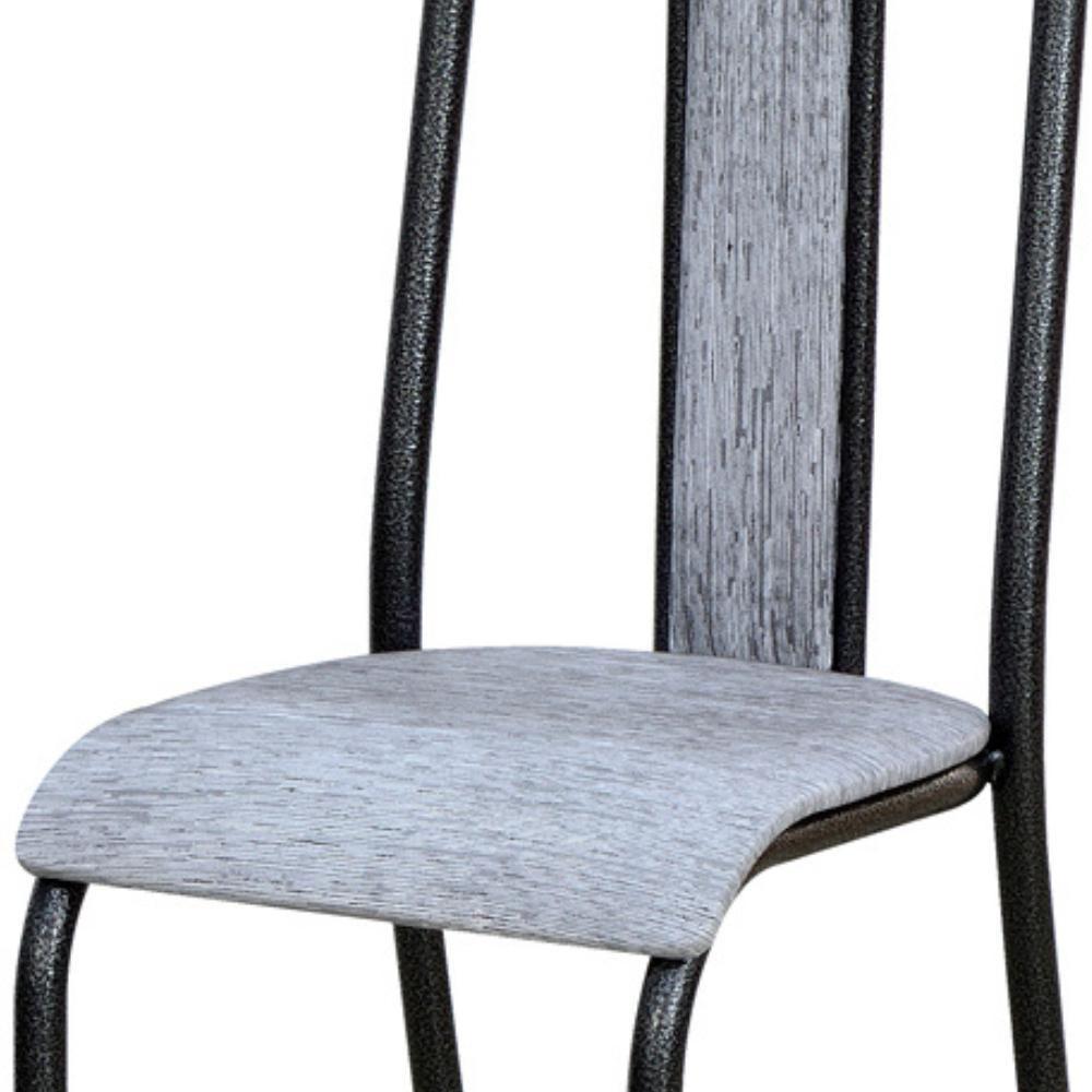 Cadeira Tubular America 058 Cromo Preto Assento Grafiato Artef Grafiato - 4