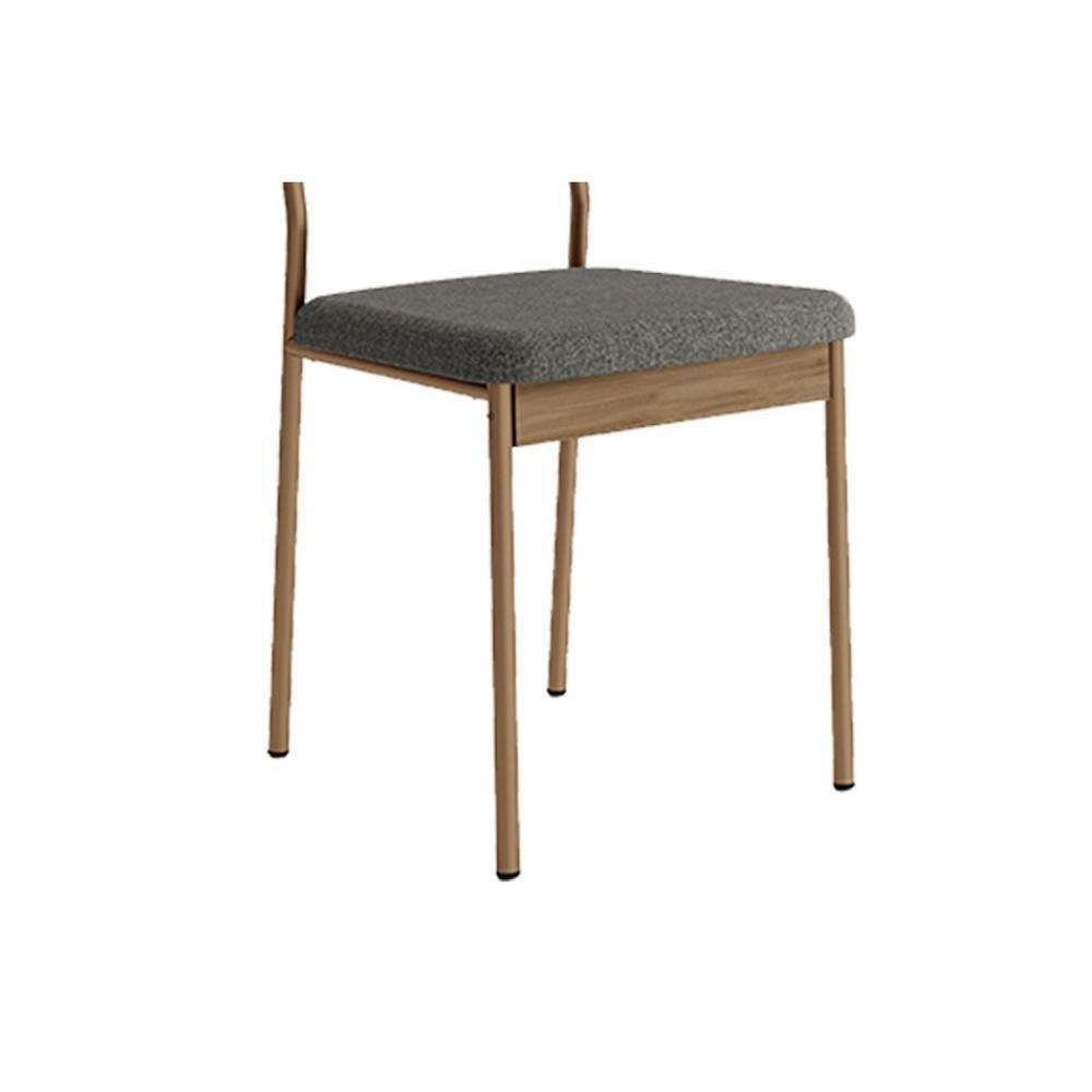 Cadeira Sala De Jantar Valle 1755 Kit Un Dourado-linho Bamboo-courano Bamboo-noce - Carraro - 4