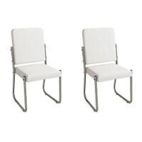 Cadeira Sala De Jantar Sicília 2c139nk Aço Kit 2 Un Niquel-ano Branco - Kappesberg - 1