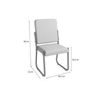 Cadeira Sala De Jantar Sicília 2c139nk Aço Kit 2 Un Niquel-ano Branco - Kappesberg - 2