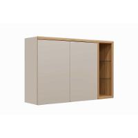 Armário Aéreo P- Cozinha Allure C- 2 Portas E 3 Nichos 120cm Jequitiba-gris Fosco - Linea Brasil - 1