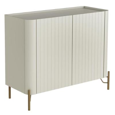 Buffet Sala De Jantar 2 Portas Brise 1 Gaveta Pés Industrial Dourado Naim I03 Luna - Lyam