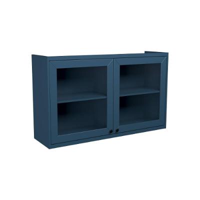 Armário Aéreo P- Cozinha évora Ph 3122 C- 2 Portas C- Vidro 120cm Azul - Herval