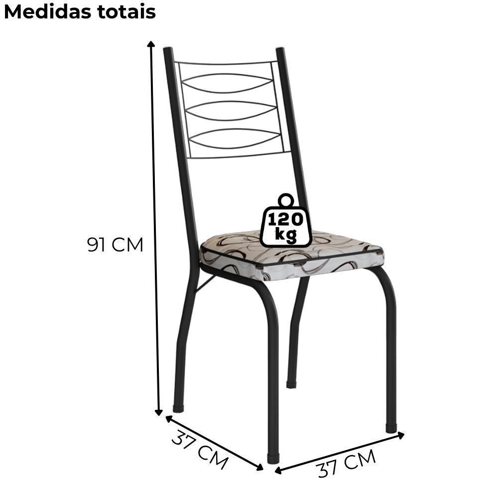 Cadeira Tubular Europa 262 Preto Assento Madeira Cedro Artef Madeira Cedro - 3
