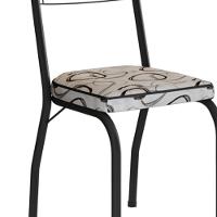 Cadeira Tubular Europa 262 Preto Assento Madeira Cedro Artef Madeira Cedro