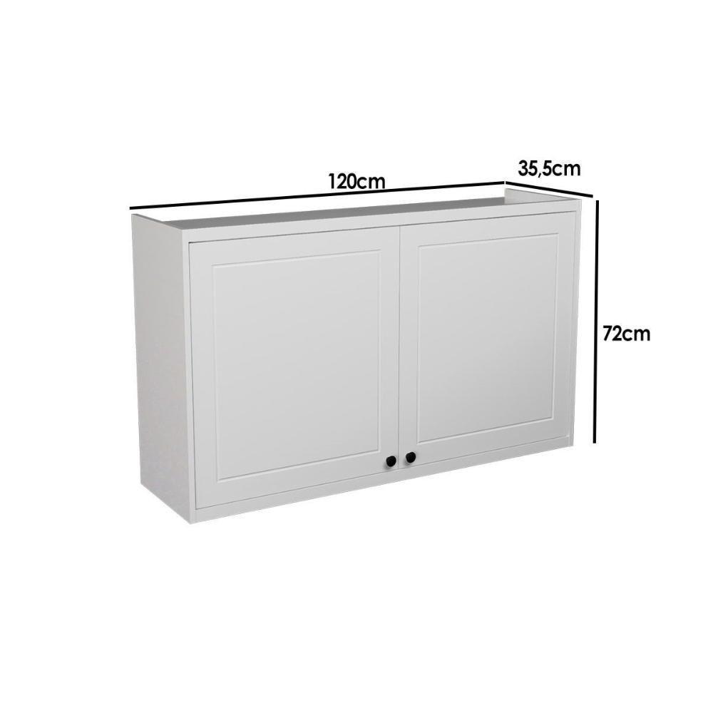 Armário Aéreo P- Cozinha évora Ph 3122 C- 2 Portas 120cm Branco - Herval - 4