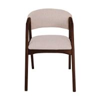 Conjunto Com 4 Cadeiras De Jantar Estofada Gabriela Castanho Linho Bege - 5