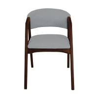 Conjunto Com 4 Cadeiras De Jantar Gabriela Em Madeira E Mdf Castanho Linho Cinza - 5