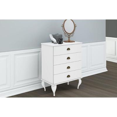 Cômoda Solteiro Cl 4009 C- 4 Gavetas Branco - Movelbento