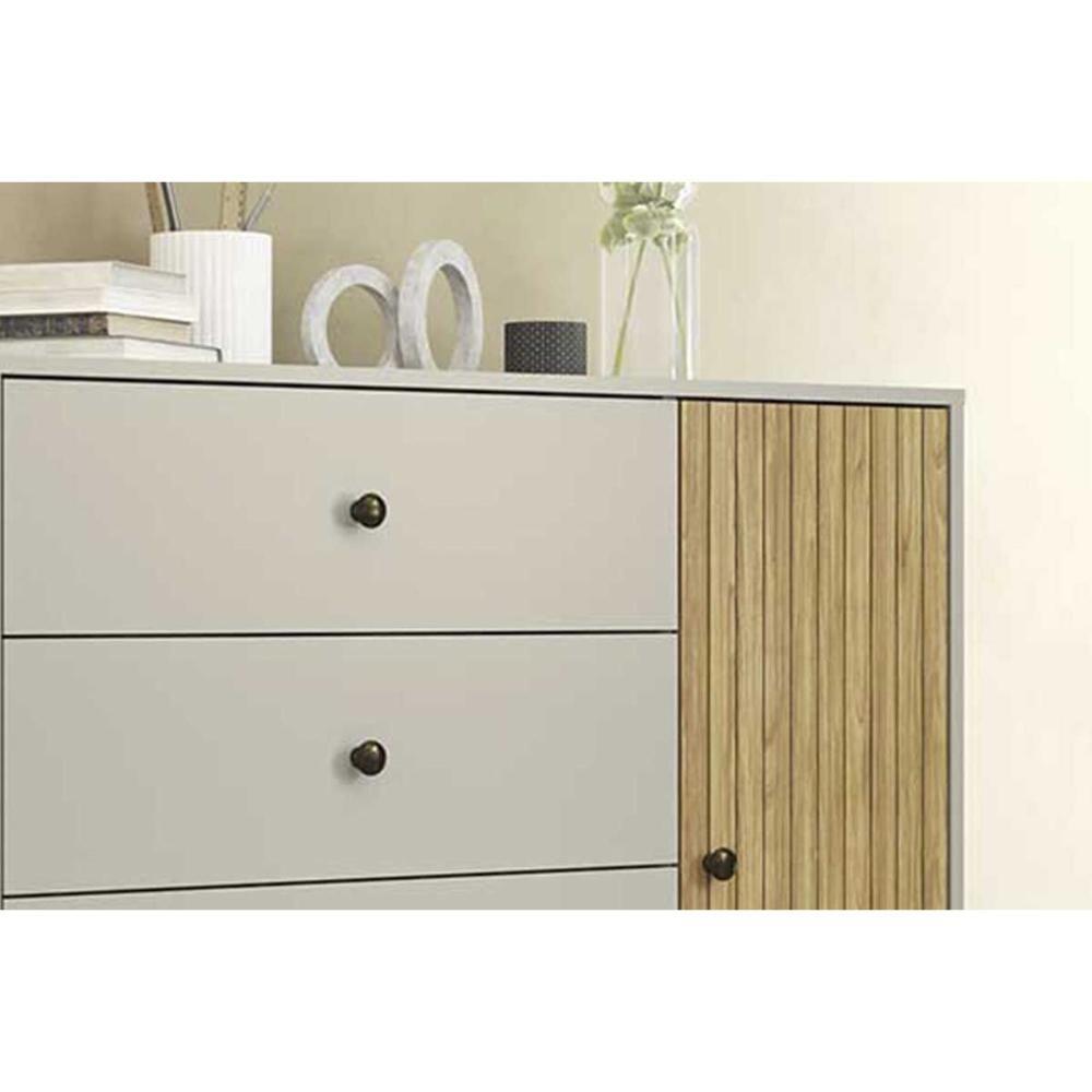 Cômoda Casal Mb 1059 C- 1 Porta E 4 Gavetas 100cm Mel - Movelbento - 6