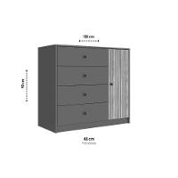 Cômoda Casal Mb 1059 C- 1 Porta E 4 Gavetas 100cm Mel - Movelbento - 2