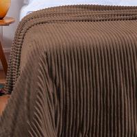 Cobertor Canelado Plus Queen 1 Peça 100% Poliéster - Marrom - 3