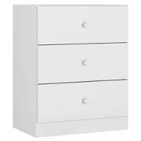 Comoda 3 Gavetas 95 Cm Louise Branco Reajl Moveis Branco - 2