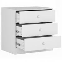 Comoda 3 Gavetas 95 Cm Louise Branco Reajl Moveis Branco - 5