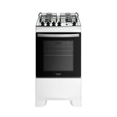 Fogão de Piso 4 Bocas a Gás Dako Novo Supreme Mesa Inox Automático Branco Bivolt