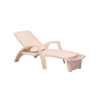 Espreguiçadeira Sole Reclinável Bege Em Polipropileno Com Proteção Uv Pisani - 1