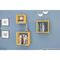 Cubo Decorativo Sala Estar Nicho Triplo Am 3078 Rustico - Movelbento - 6