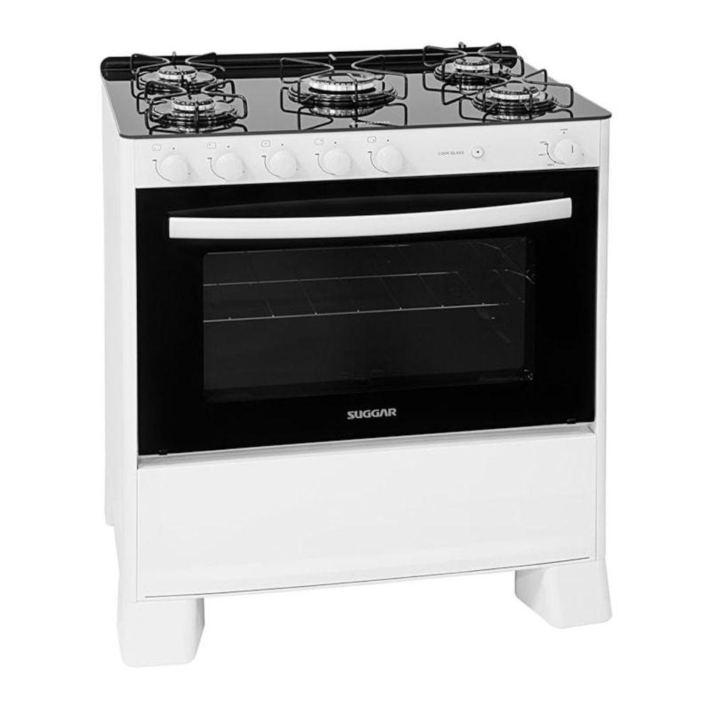 Fogão Cook Glass 5 Queimadores Branco Bivolt Fgvcg510br Suggar Bivolt - 3