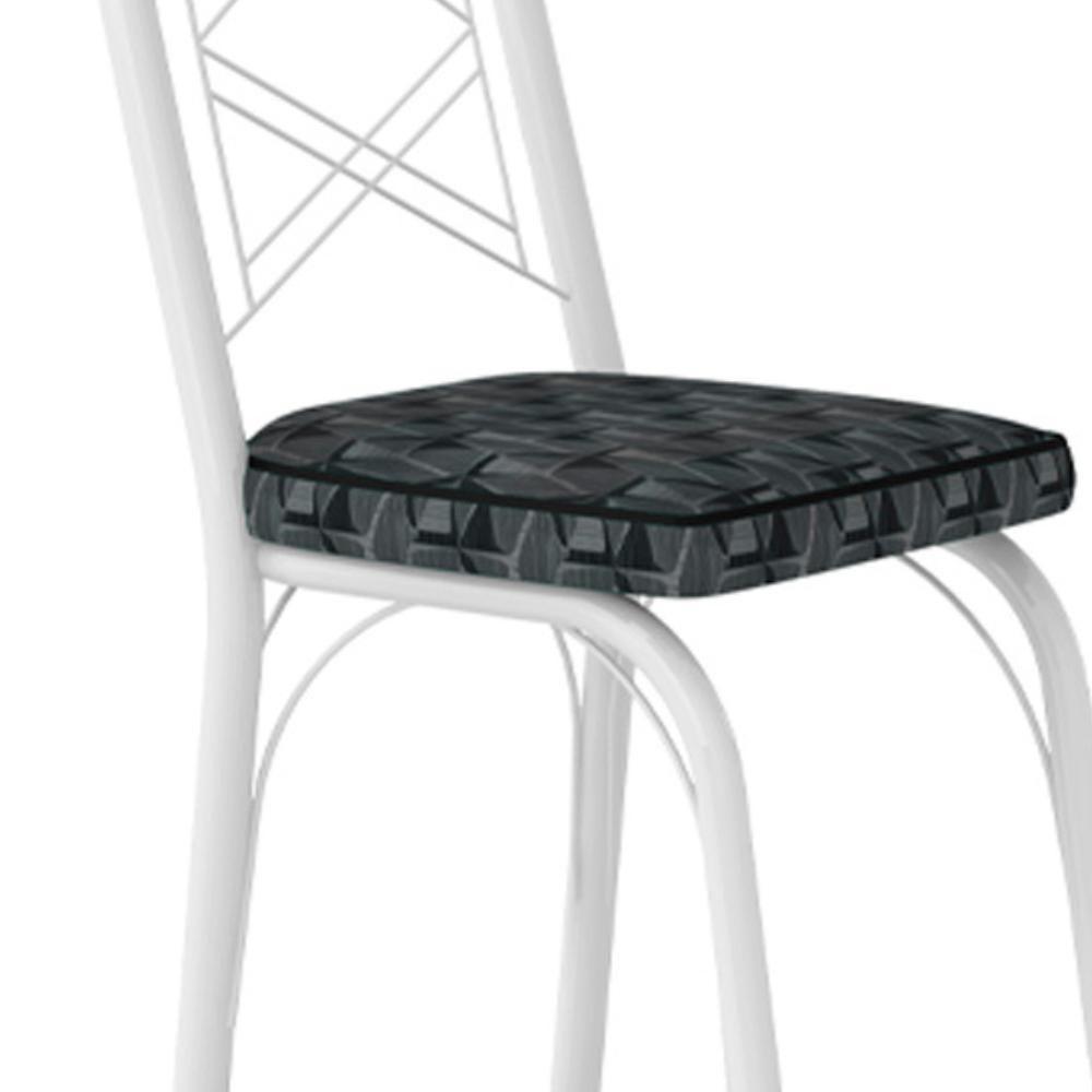 Cadeira Tubular Europa 143 Branco Assento Mosaico Silver Artef Mosaico Silver - 4
