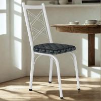 Cadeira Tubular Europa 143 Branco Assento Mosaico Silver Artef Mosaico Silver - 2