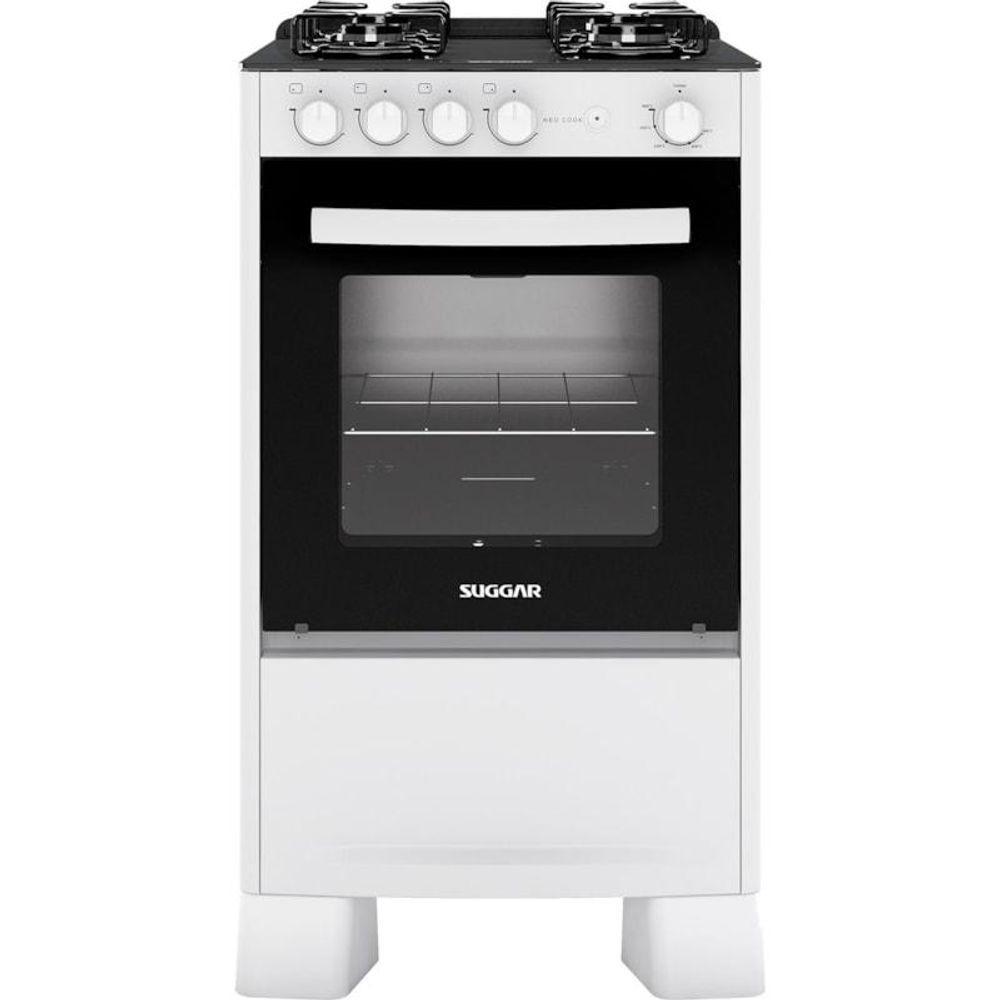 Fogão De Piso Neo Cook Mesa De Vidro 4 Queimadores Suggar Bivolt - 2